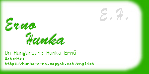 erno hunka business card